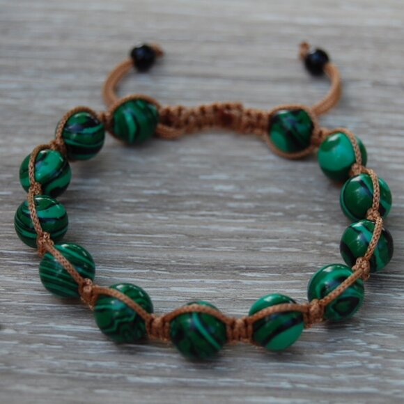 Tibetan Shamballa Style Bracelet,Large 10mm Beads,Drawstring Bracelet - Picture 2 of 2